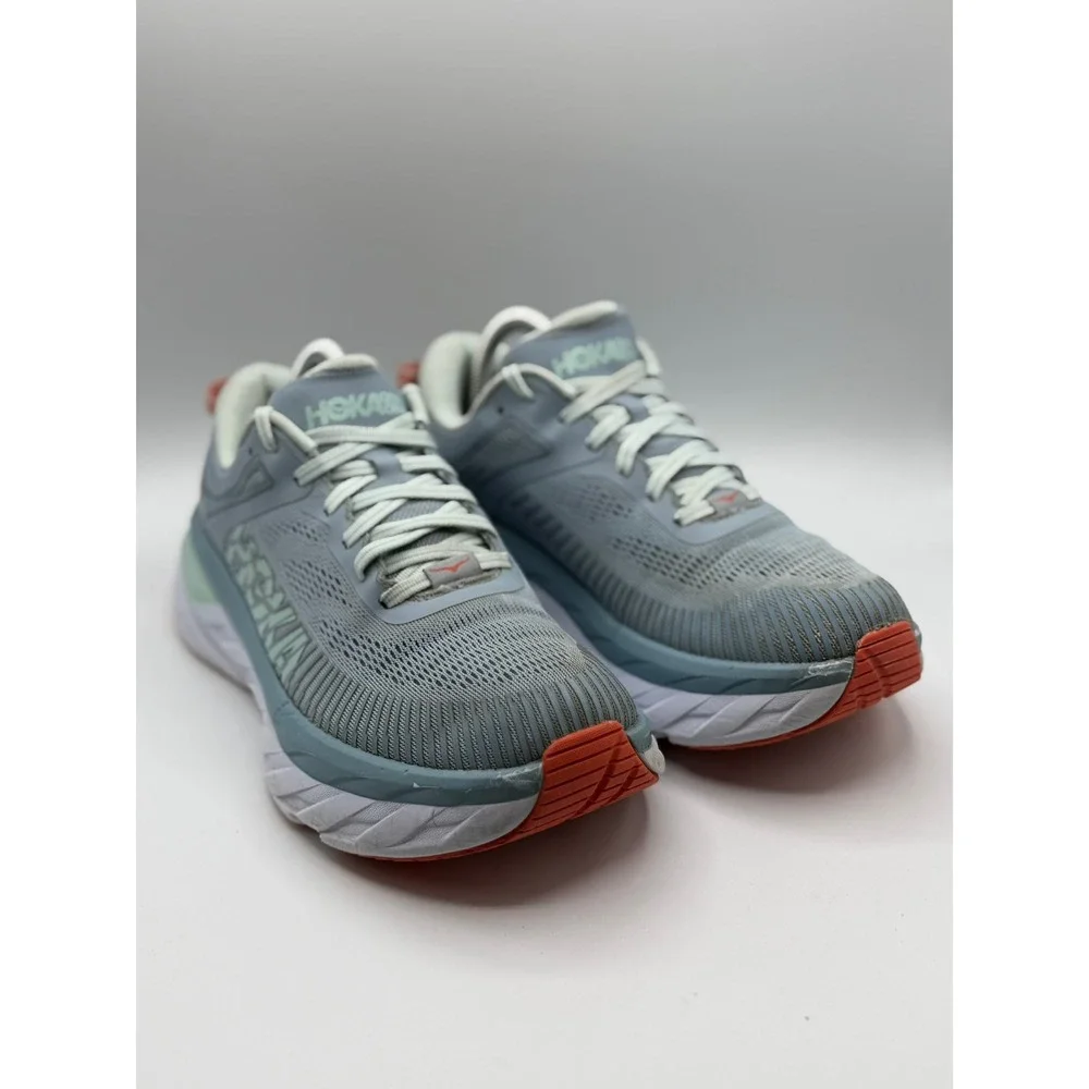 Hoka One One Bondi 7 Real Teal Outer‎ Space Women's Shoes 1110519 RTOS Size 9.5